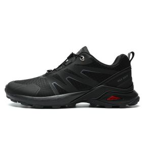 Trekking Shoes Men Waterproof Hiking Shoes Mountain Boots Woodland Hunting Tactical Shoes Big Size 39-50 (Color: Black, size: 46)